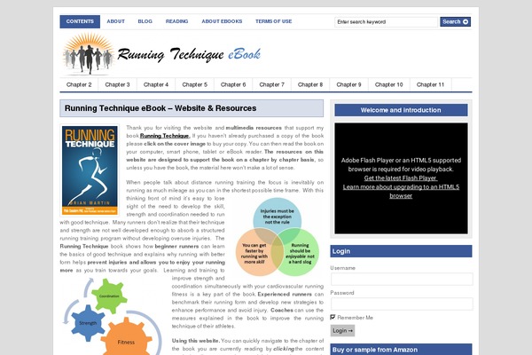 runningtechniquebook.com site used Gazette