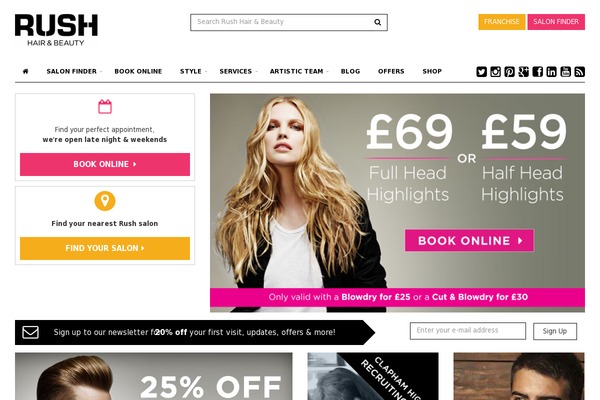 Rush theme site design template sample