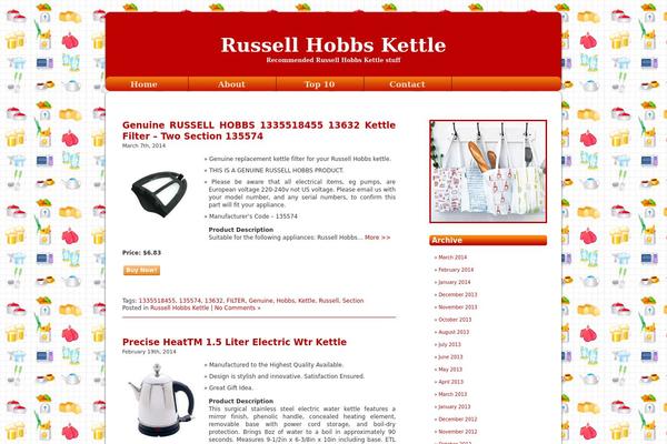 Kitchen theme site design template sample