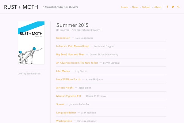 rustandmoth.com site used Rust-and-moth-2016