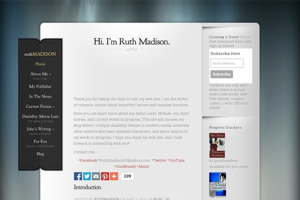 Memoir theme site design template sample