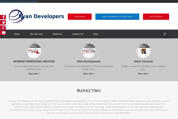 Site using Sliding Social Icons plugin