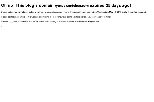 ryanedwardchua.com site used Blogotron