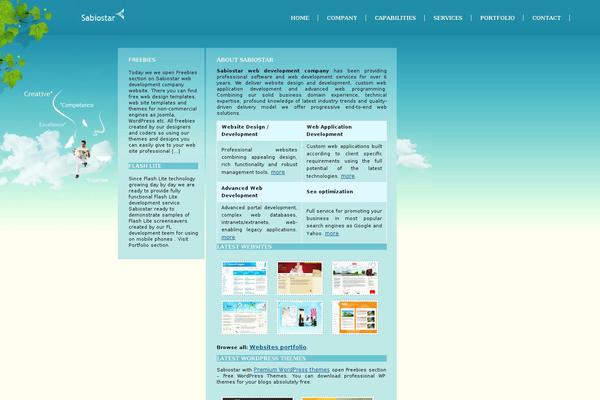 Wave theme site design template sample