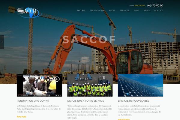 Construction theme site design template sample