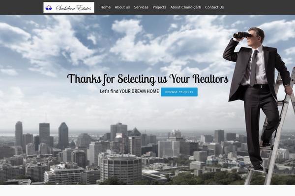 Tesseract theme site design template sample