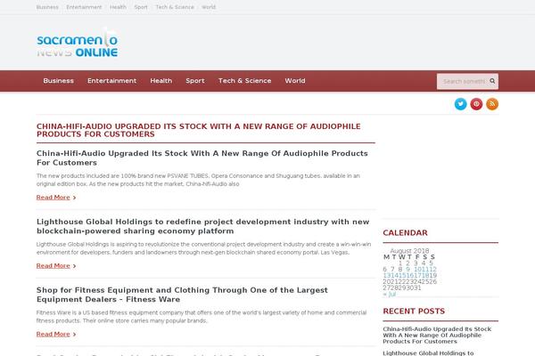 Gadgetine theme site design template sample