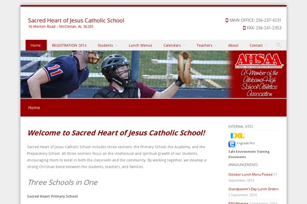 sacredheartcardinals.org site used Discovery