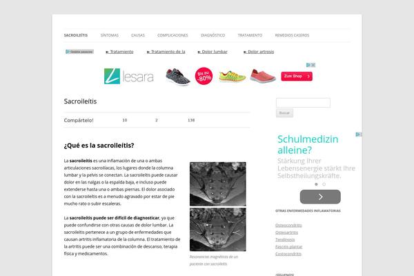 Site using Floating Social Bar plugin