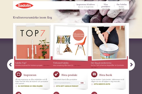 sadolin.se site used Sadolin