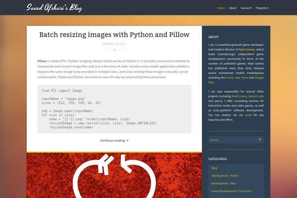 Story theme site design template sample