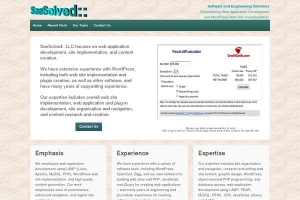 Site using Simple Testimonials plugin