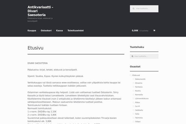 Storefront Child theme site design template sample