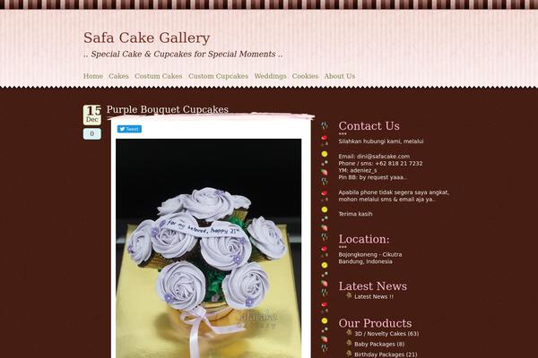 Cupcake Love theme site design template sample