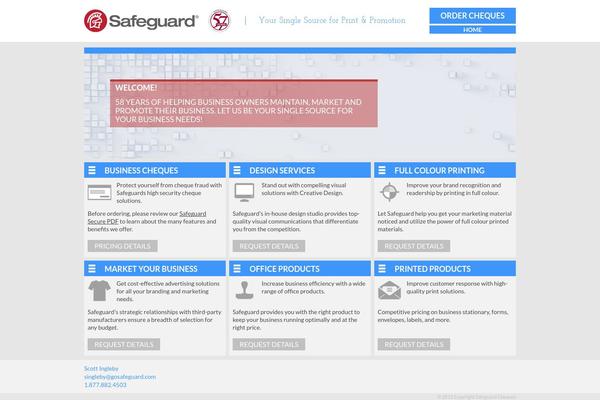 Safeguard theme site design template sample