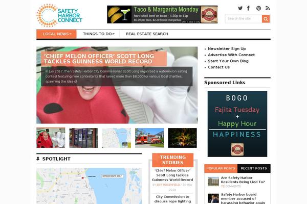 safetyharborconnect.com site used Clock Theme