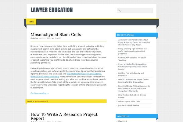 Living Journal theme site design template sample