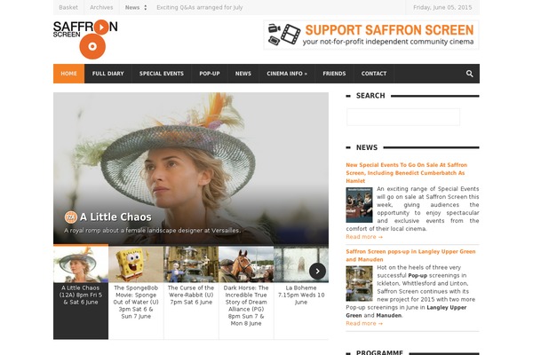 saffronscreen.com site used Cinema