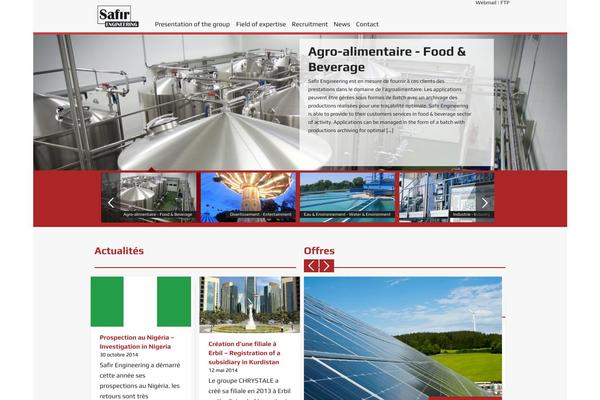 Safir theme site design template sample