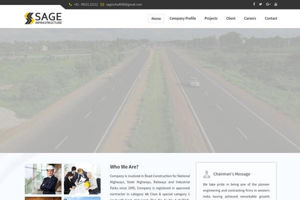 sageinfrastructure.com site used Sageinfrastructure