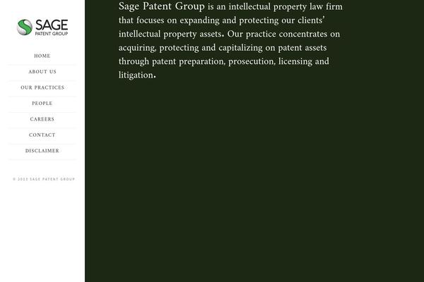 sagepat.com site used Sage-patent-group-theme