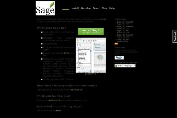 Sage theme site design template sample