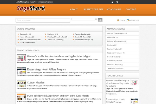 Blogus theme site design template sample