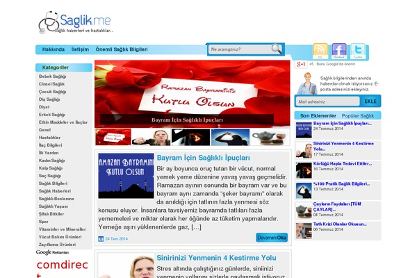 saglik.me site used Adsense
