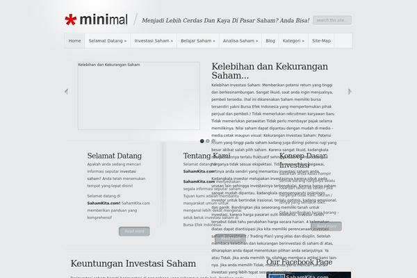 Minimal theme site design template sample