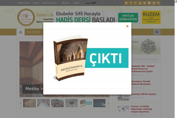 Site using Homepage-pop-up plugin