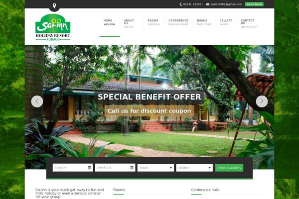 Resort theme site design template sample