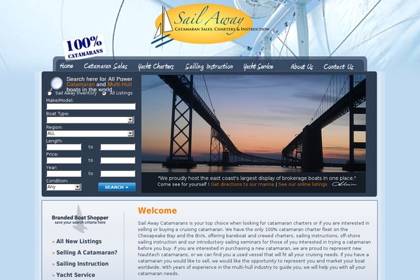 sailawaycatamarans.com site used Blankwptheme