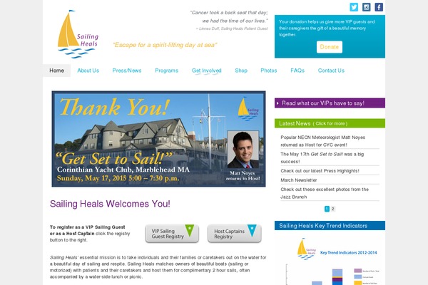 sailingheals.org site used Xander