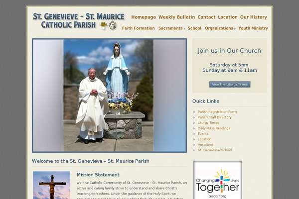 Ecclesia theme site design template sample