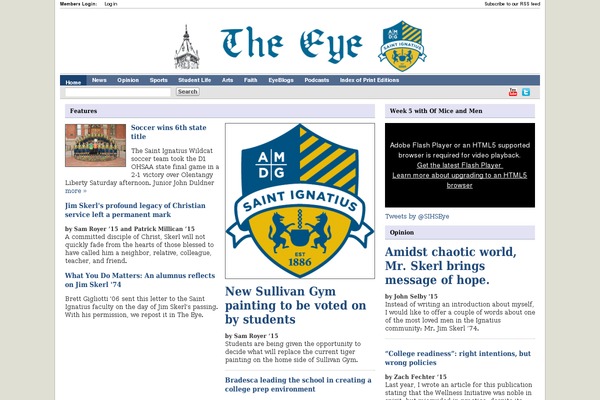 Newspaper theme site design template sample