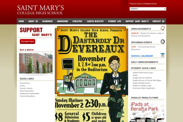 stmarys theme websites examples