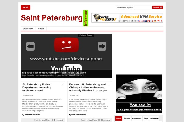 Gazette theme site design template sample