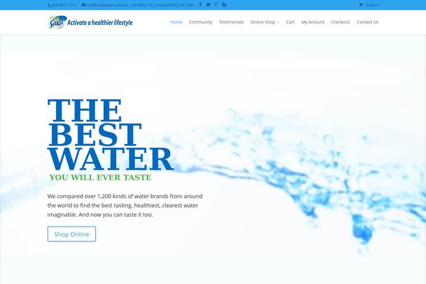 sakawater.com.au site used Divi