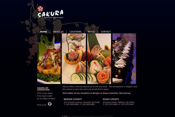 Sakura theme site design template sample