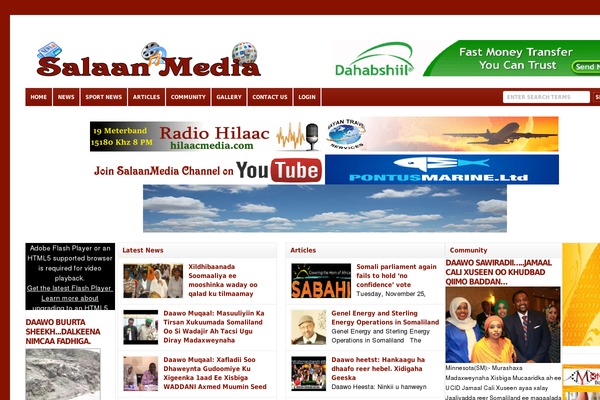 salaanmedia.com site used Wp Clear321