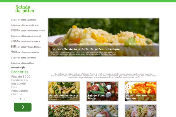 salade-de-pates.fr site used Recette