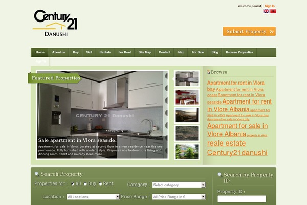 RealEstate theme site design template sample