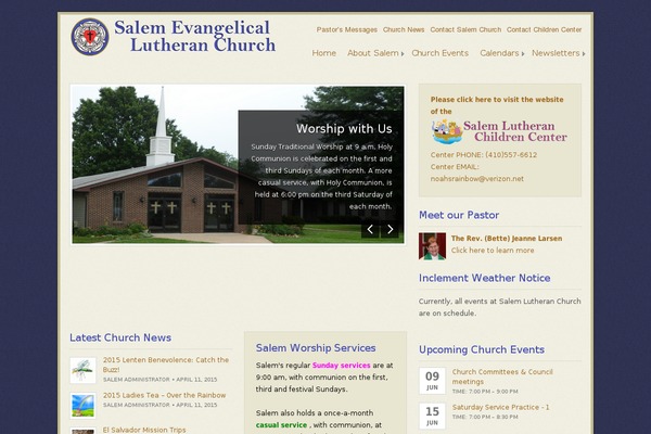 Ecclesia theme site design template sample