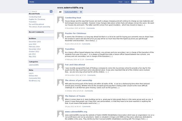 salemwildlife.org site used Smells Like Facebook