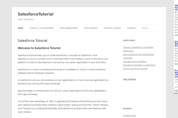 salesforcetutorial.com site used Mts_sensational