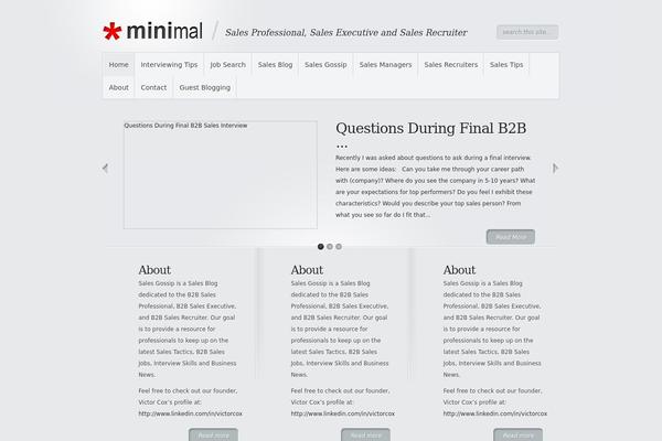 Minimal theme site design template sample