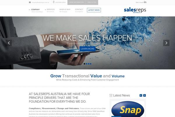 salesreps.com.au site used Wordpress Bootstrap Master