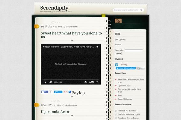 Diary theme site design template sample
