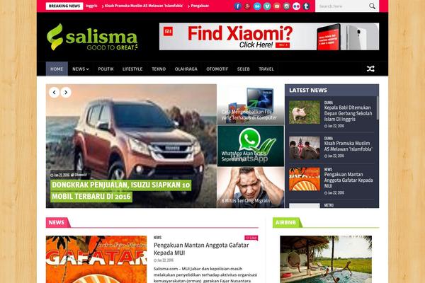 Site using Wp-bottom-menu plugin