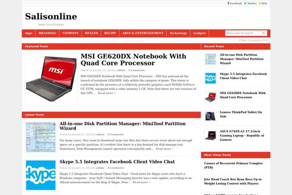 Site using Nichetable plugin